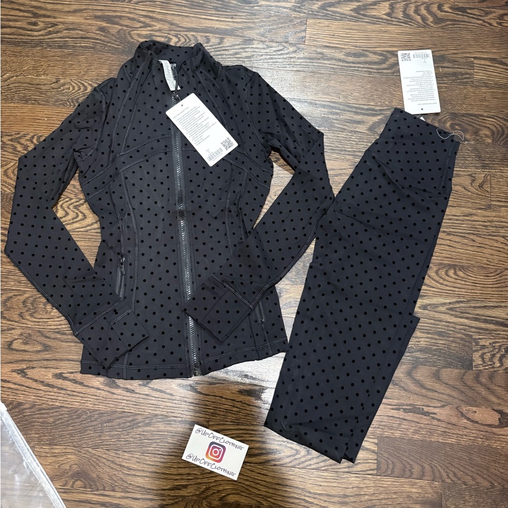 lululemon athletica Black Polka Dot Jacket & Leggings Set - Picture 3 of 12
